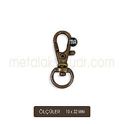 Gemici Paris Kanca Antik (10x32 mm) Anahtarlık Kancası - Metal Aksesuar