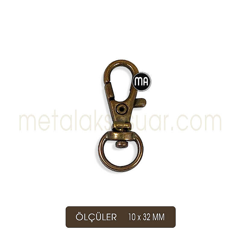 Gemici Paris Kanca Antik (10x32 mm) Anahtarlık Kancası - 1