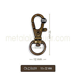 Gemici Paris Kanca Antik (10x32 mm) Anahtarlık Kancası - Metal Aksesuar (1)