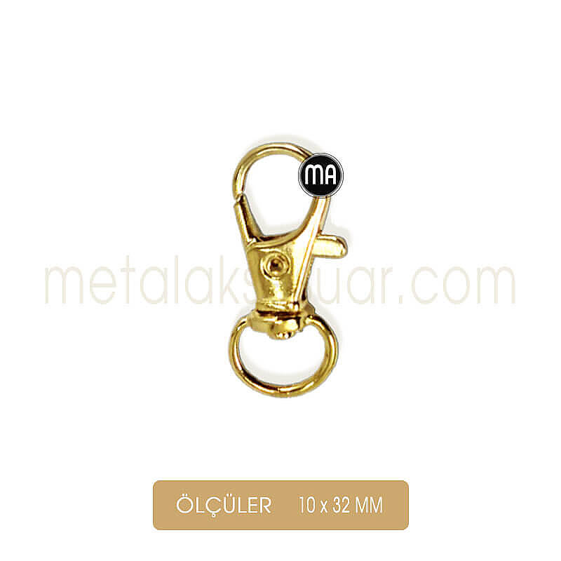 Gemici Paris Kanca Gold (10x32 mm) Anahtarlık Kancası - 1